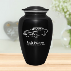 Muscle Car V Cremation Urn - Jet Black