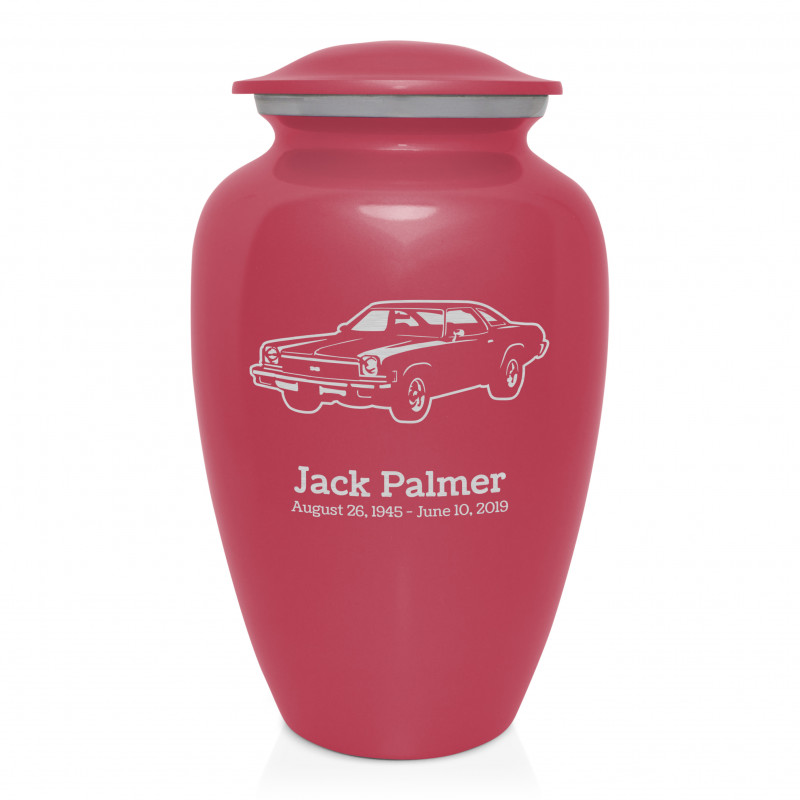 Muscle Car V Cremation Urn - Rose Pink
