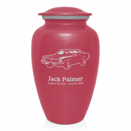 Muscle Car V Cremation Urn - Rose Pink