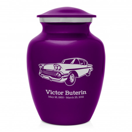 Muscle Car VI Sharing Urn - Purple Luster