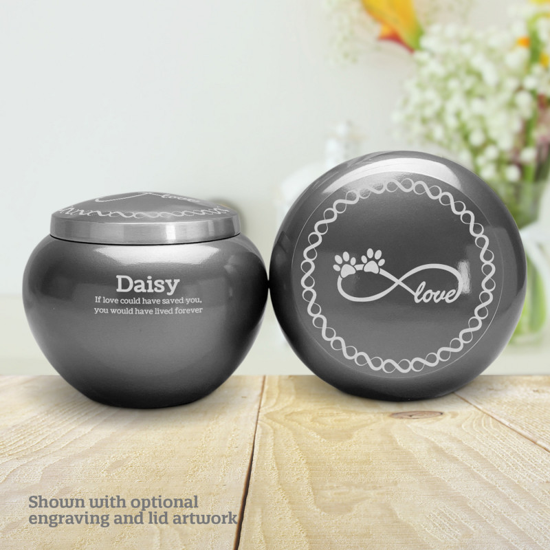 Small Odyssey Pet Urn - Gunmetal Gray