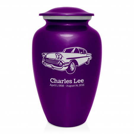 Muscle Car VI Cremation Urn - Purple Luster