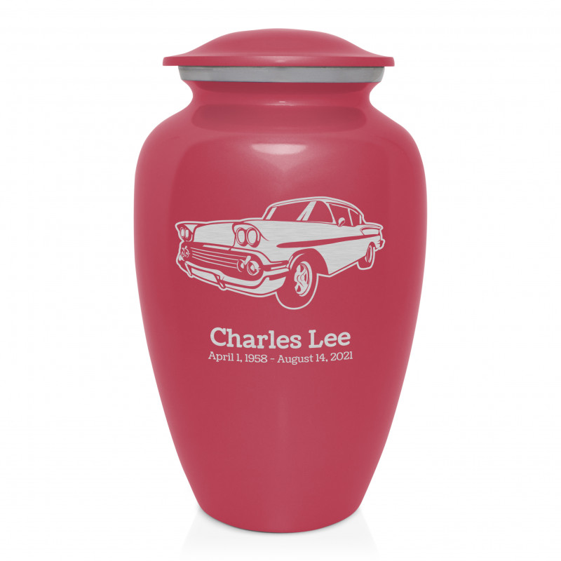 Muscle Car VI Cremation Urn - Rose Pink