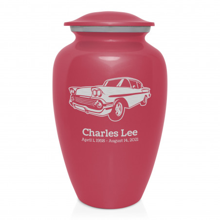 Muscle Car VI Cremation Urn - Rose Pink