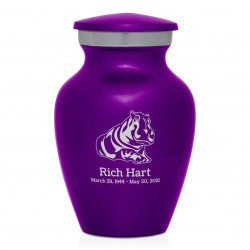 Hippo Keepsake Urn - Purple Luster