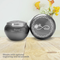 Large Odyssey Pet Urn - Gunmetal Gray