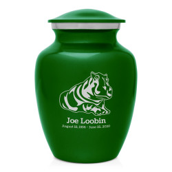 Hippo Sharing Urn - Shamrock Green