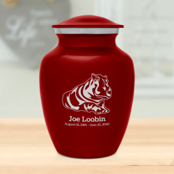 Hippo Sharing Urn - Ruby Red