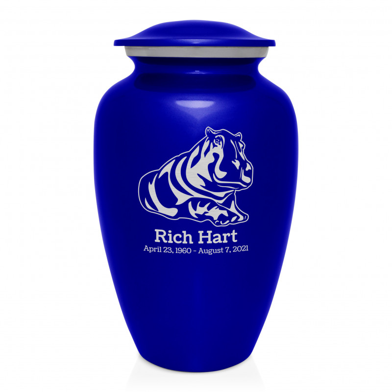 Hippo Cremation Urn - Midnight Blue