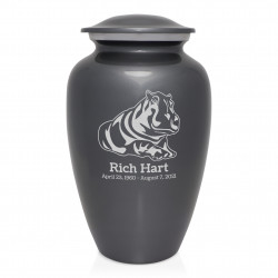 Hippo Cremation Urn - Gunmetal Gray