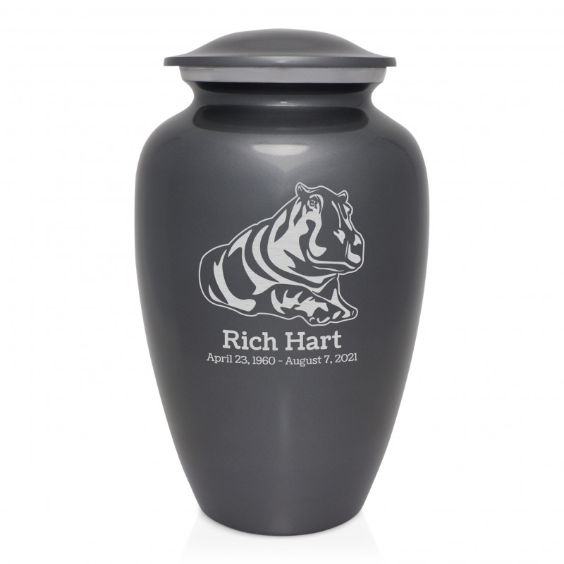 Hippo Cremation Urn - Gunmetal Gray