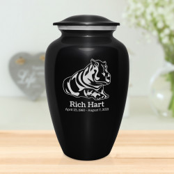 Hippo Cremation Urn - Jet Black
