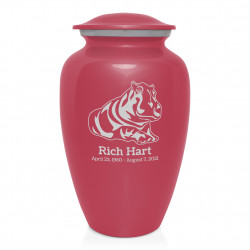 Hippo Cremation Urn - Rose Pink
