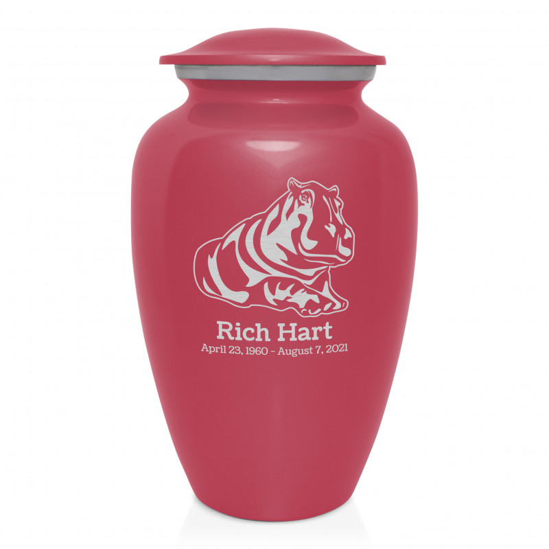 Hippo Cremation Urn - Rose Pink