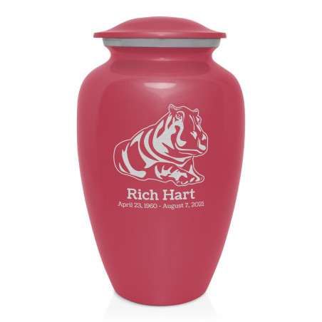 Hippo Cremation Urn - Rose Pink
