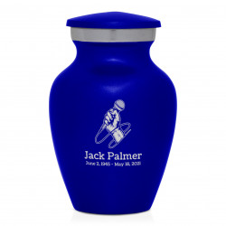 Microphone Hand Keepsake Urn - Midnight Blue