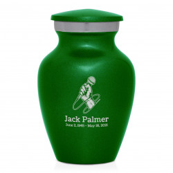 Microphone Hand Keepsake Urn - Shamrock Green