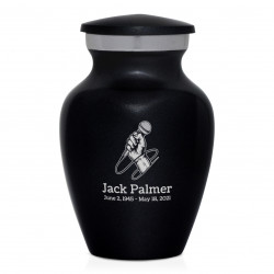 Microphone Hand Keepsake Urn - Jet Black