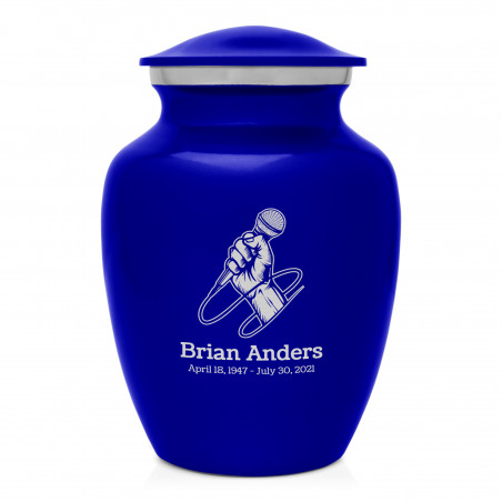 Microphone Hand Sharing Urn - Midnight Blue