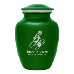Microphone Hand Sharing Urn - Shamrock Green