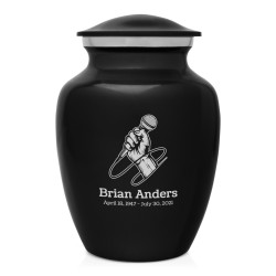 Microphone Hand Sharing Urn - Jet Black