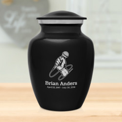 Microphone Hand Sharing Urn - Jet Black