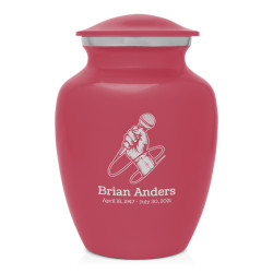 Microphone Hand Sharing Urn - Rose Pink