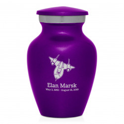 SR71 Blackbird Jet Keepsake Urn - Purple Luster