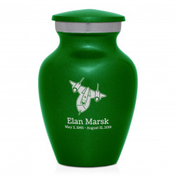 SR71 Blackbird Jet Keepsake Urn - Shamrock Green
