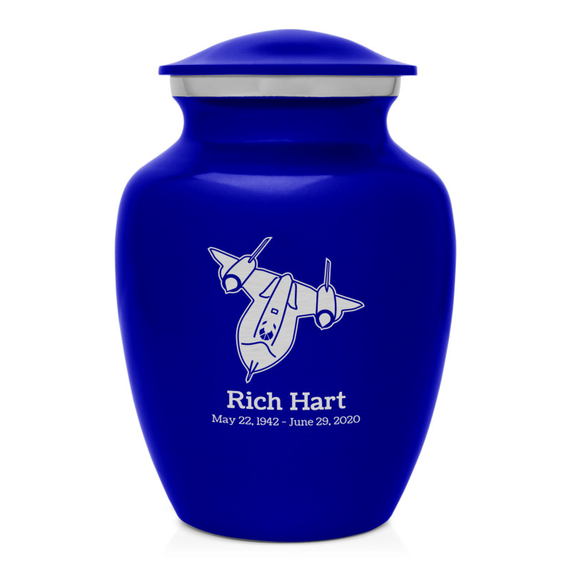 SR71 Blackbird Jet Sharing Urn - Midnight Blue