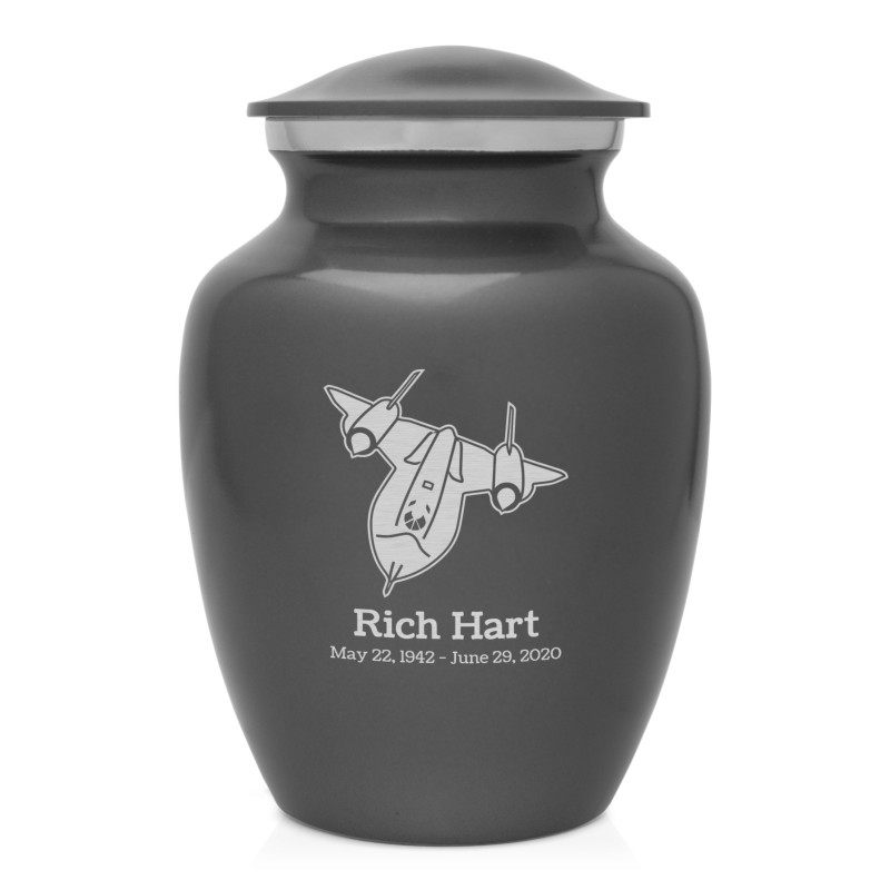 SR71 Blackbird Jet Sharing Urn - Gunmetal Gray