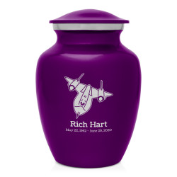 SR71 Blackbird Jet Sharing Urn - Purple Luster