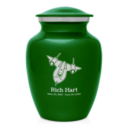 SR71 Blackbird Jet Sharing Urn - Shamrock Green