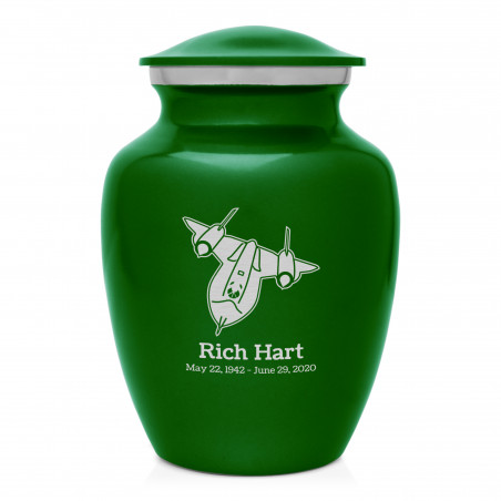 SR71 Blackbird Jet Sharing Urn - Shamrock Green