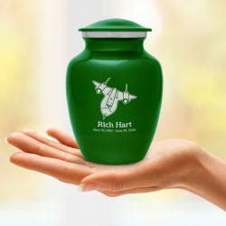 SR71 Blackbird Jet Sharing Urn - Shamrock Green