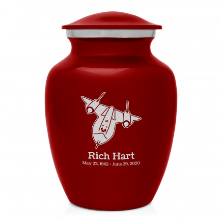 SR71 Blackbird Jet Sharing Urn - Ruby Red