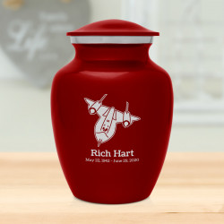 SR71 Blackbird Jet Sharing Urn - Ruby Red