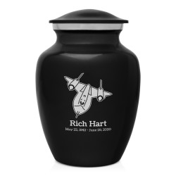 SR71 Blackbird Jet Sharing Urn - Jet Black