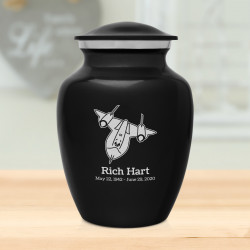 SR71 Blackbird Jet Sharing Urn - Jet Black