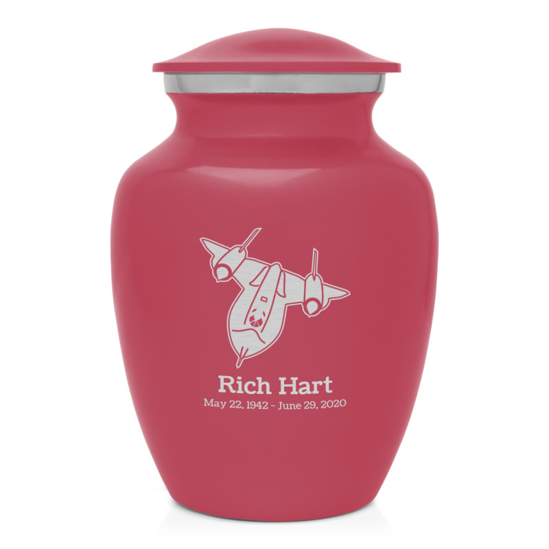 SR71 Blackbird Jet Sharing Urn - Rose Pink