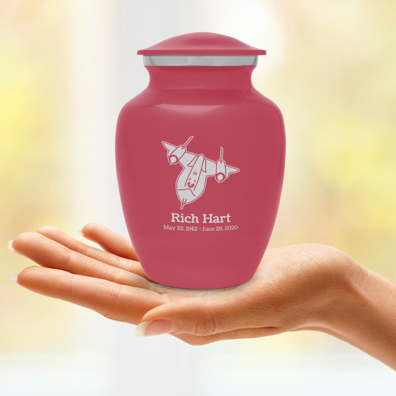SR71 Blackbird Jet Sharing Urn - Rose Pink