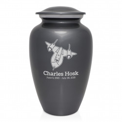 SR71 Blackbird Jet Cremation Urn - Gunmetal Gray
