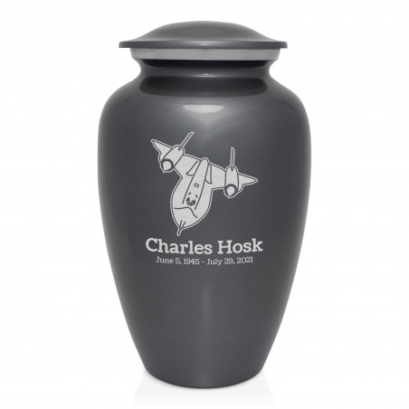 SR71 Blackbird Jet Cremation Urn - Gunmetal Gray