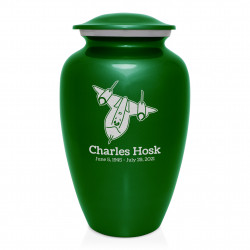SR71 Blackbird Jet Cremation Urn - Shamrock Green