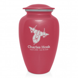 SR71 Blackbird Jet Cremation Urn - Rose Pink