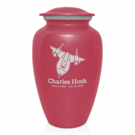SR71 Blackbird Jet Cremation Urn - Rose Pink