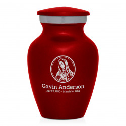 Mother Mary Keepsake Urn - Ruby Red