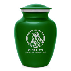 Mother Mary Sharing Urn - Shamrock Green