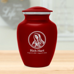 Mother Mary Sharing Urn - Ruby Red