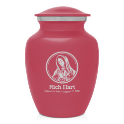 Mother Mary Sharing Urn - Rose Pink